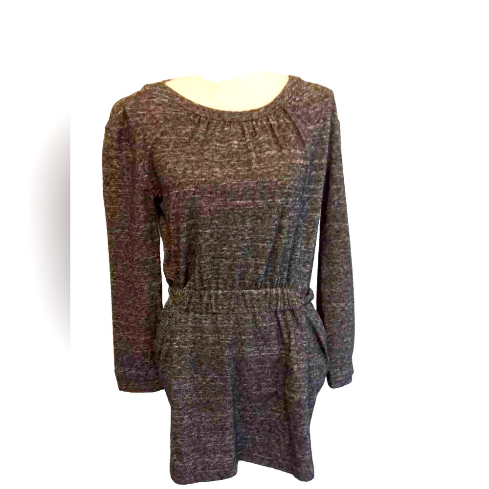 Vanessa Bruno long sleeve peplum top gray melange size 1